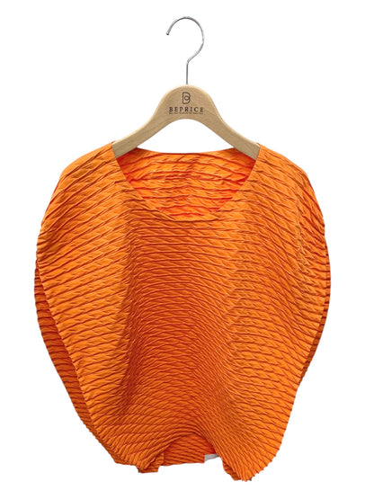 イッセイミヤケ IM12FJ601 トップス 2 オレンジ サークルカットノースリーブ IT7NPZ6VFO1C