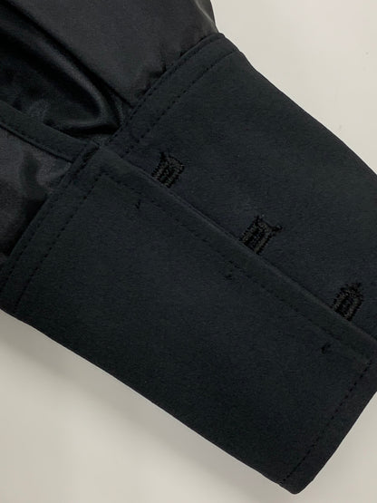 エムズグレイシー テーラードタフタドレス 419102 コート 36 ネイビー フリル ITL87E6FALL6