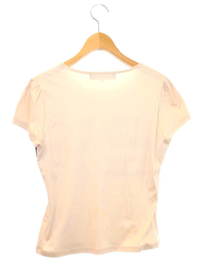 エムズグレイシー 725317 Tシャツ カットソー 38 ベージュ グログランリボン チュール IT5D4P4C6F64