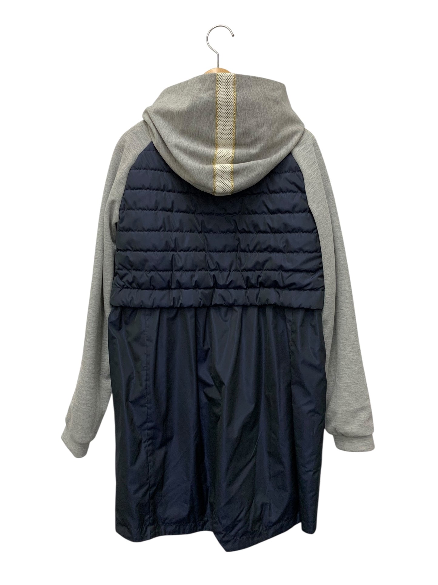 ヘルノ GC0018G コート 14A ネイビー 異素材ミックス フード 2way スウェット袖 ITMLD7U3LNYM