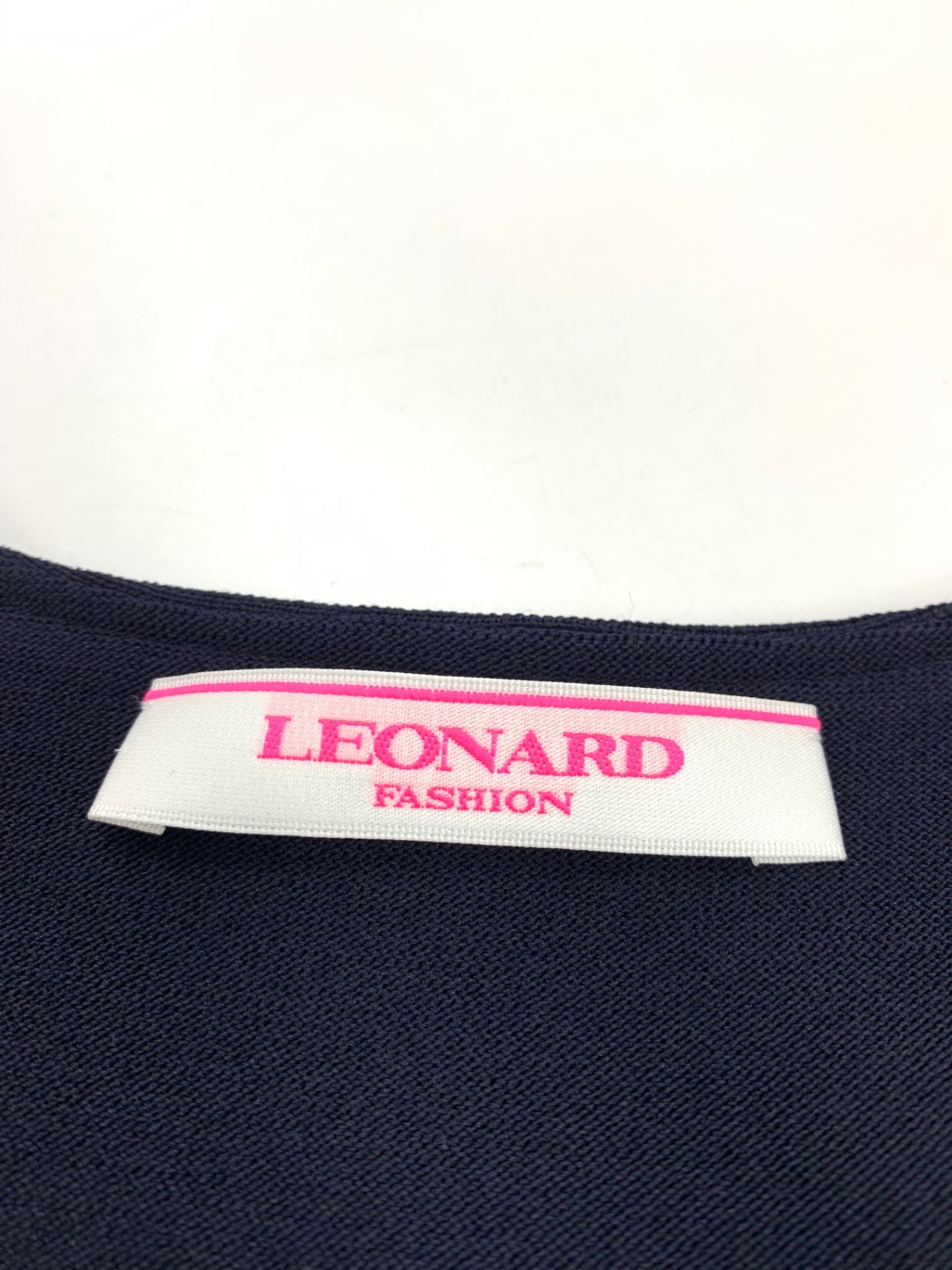 レオナールファッション 0347035 ジャケット 2 ネイビー フリル ビジュー ITESGQ03WK88