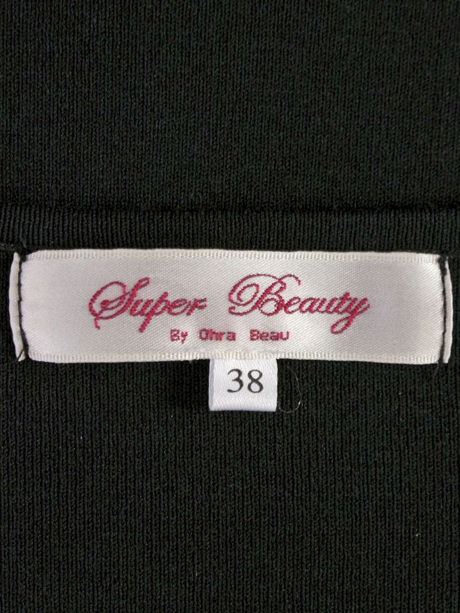 スーパービューティー ワンピース 38 ブラック ニット 袖レース リボン ITRLHB7FPU74