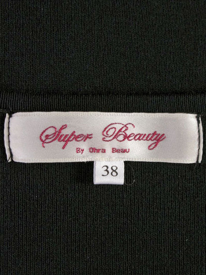 スーパービューティー ワンピース 38 ブラック ニット 袖レース リボン ITRLHB7FPU74