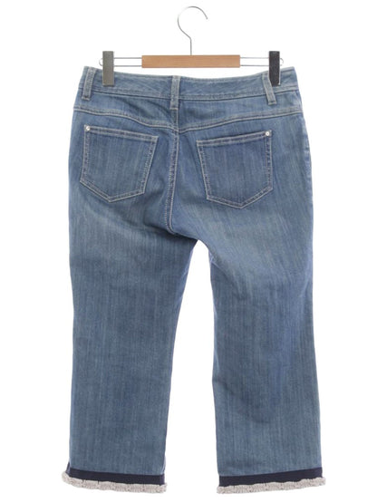 トゥービーシック W5R13-164-26 デニムパンツ 40 ブルー クロップド フリル IT36B84D8O1O