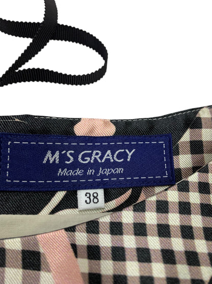 エムズグレイシー Check x Flower One-piece 911310 ワンピース 38 ピンク ITC00C2R0COW