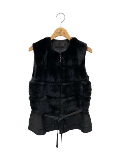 トゥービーシック W5E01-602-09 ベスト 40 ブラック レッキス ラビット ファー ITCY0UYW79TZ