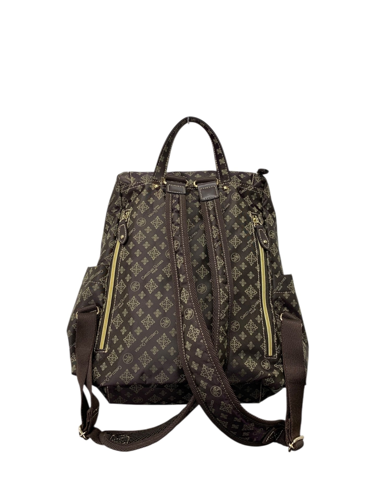 クリスチャンオリビエ リュック ブラウン サイドジップ ITIZHNEGRVIC