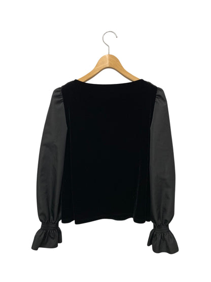 ベロアノワール by フォクシーニューヨーク Serenade セレナーデ 45473 ブラウス 38 ブラック ベロア パフスリーブ ITLTK5XJKJCA