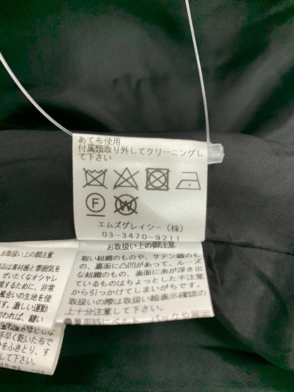 エムズグレイシー 117515 スカート 40 ネイビー リボン 格子柄 サイドジップ ITZBJD6901US