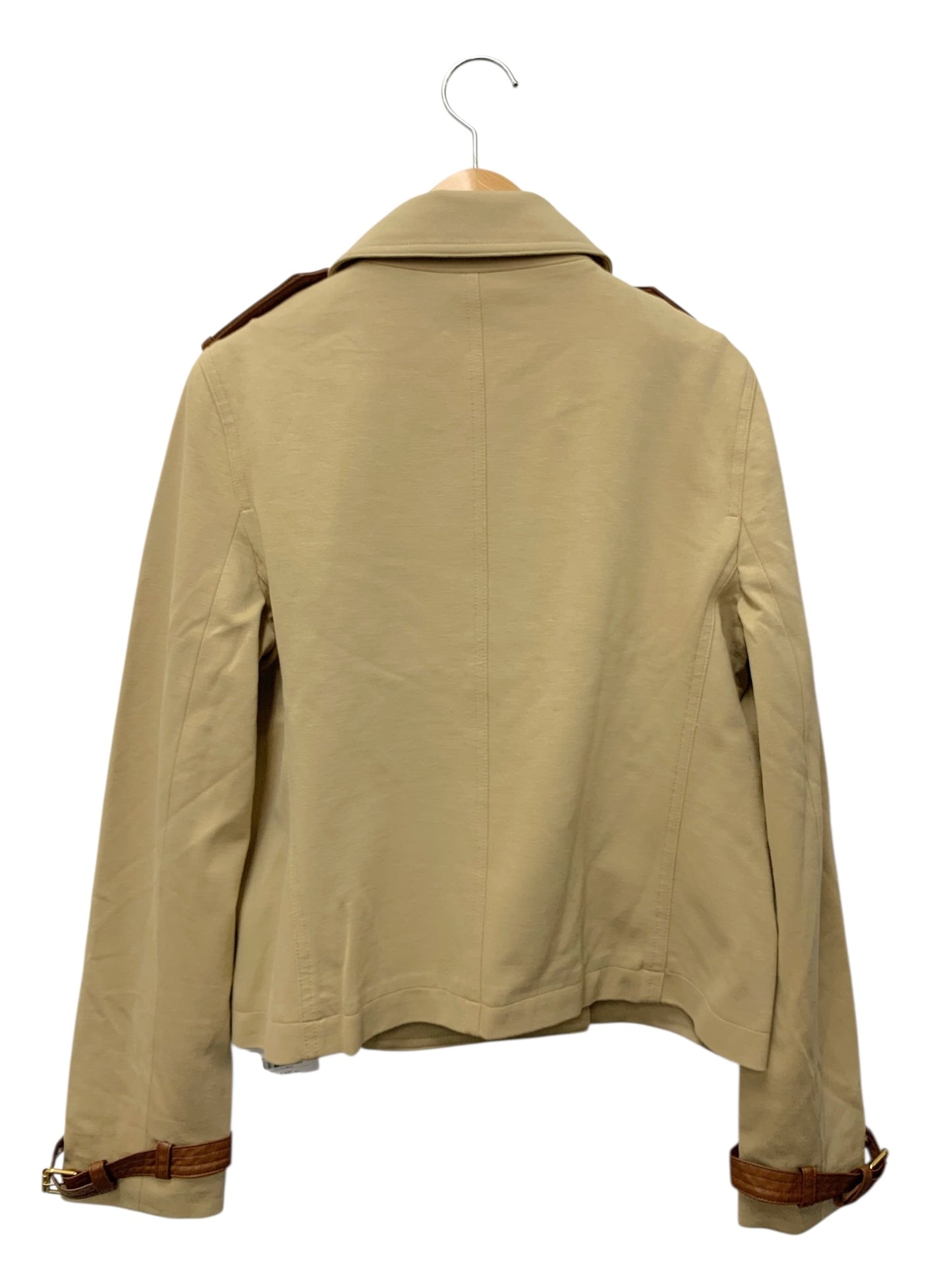 ラルフローレン Faux-Leather-Trim Ponte Trench Coat 200909068001 M ベージュ ITG77K2QW9Y4