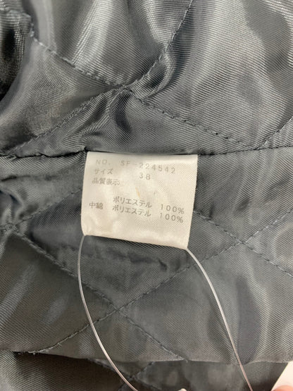 エムズグレイシー 224542 デニムジャケット 38 ネイビー レッキスファー衿 ライナー付き ITYKIP31D5T7