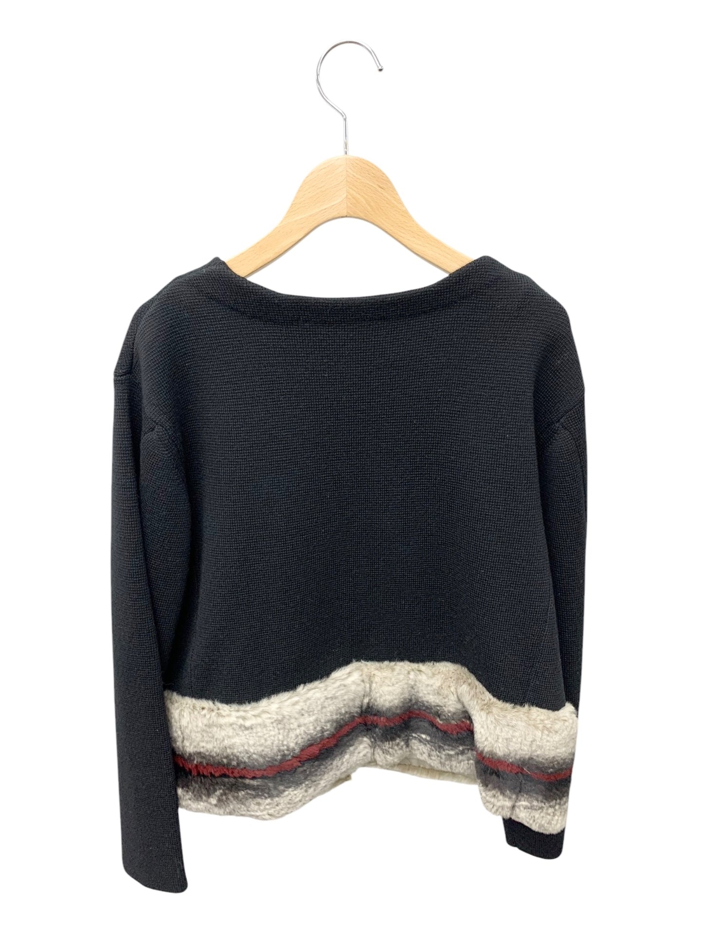 アドーア 531-275967 ニットジャケット 38 ブラック ジップアップ ラビットファー ITJE5SWM946G 【SALE】