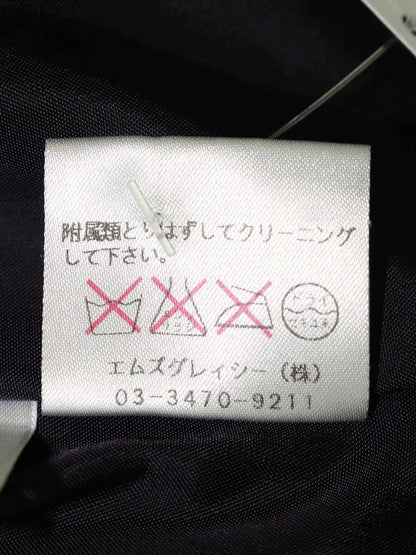 エムズグレイシー 654001 ジャケット 40 ブラック ベロア フリル 1B ITTVEBA8RAO0