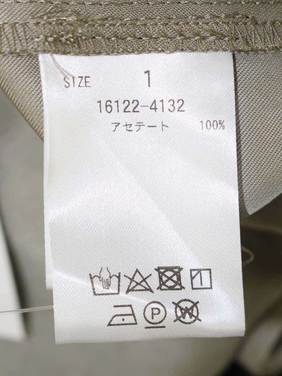 クラネ サテン テーラードシャツ 16122-4132 ブラウス 1 カーキグリーン ITH8HVXINIF8