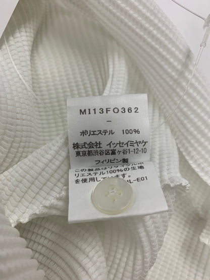 ミーイッセイミヤケ MI13FO362 カーディガン ホワイト ハイネック ITOR7TUOEJBW