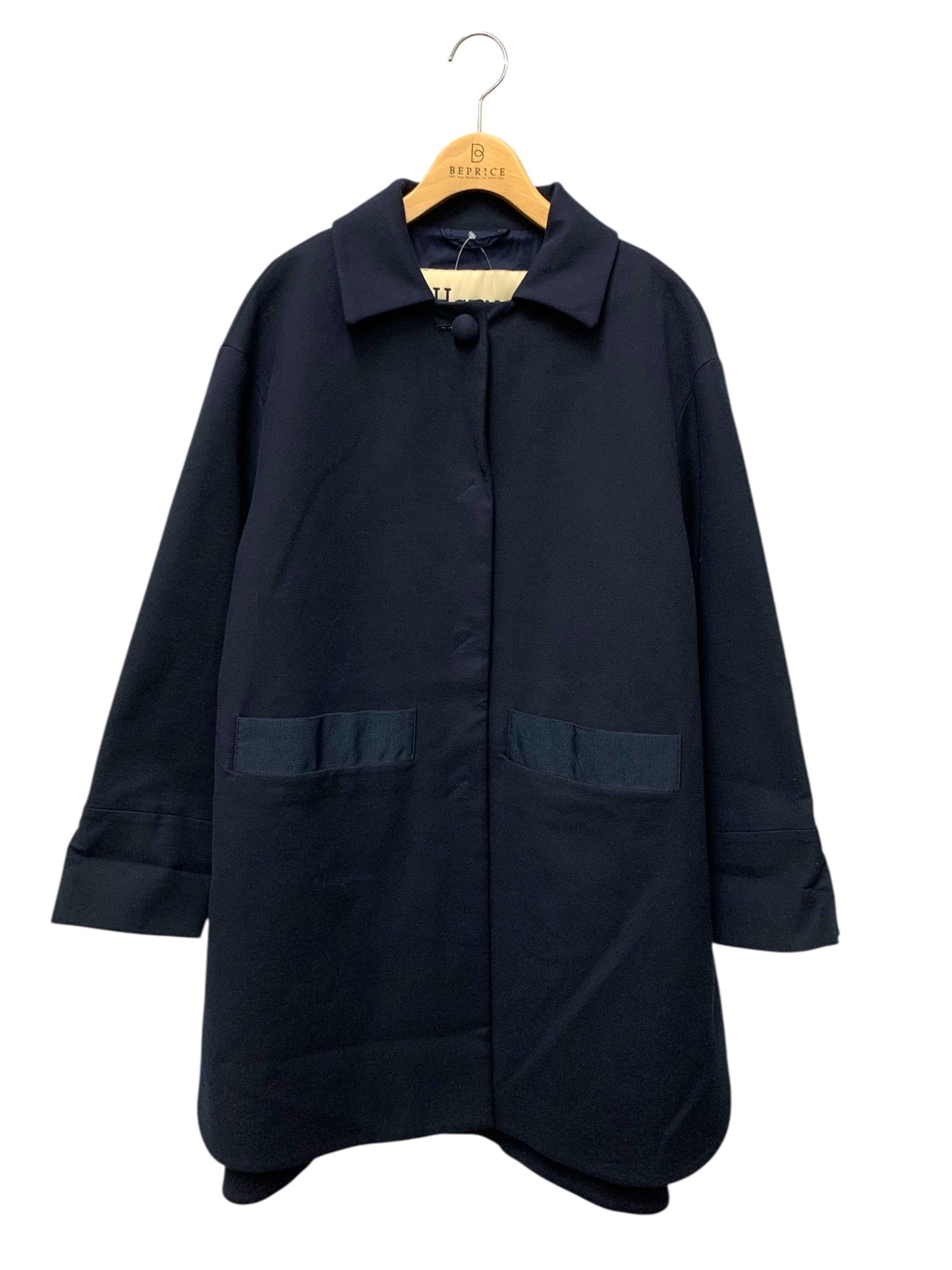 ヘルノ オードリーコート GC000390D-12163-9200 42 ネイビー グログラン ITNRCUP29QRS