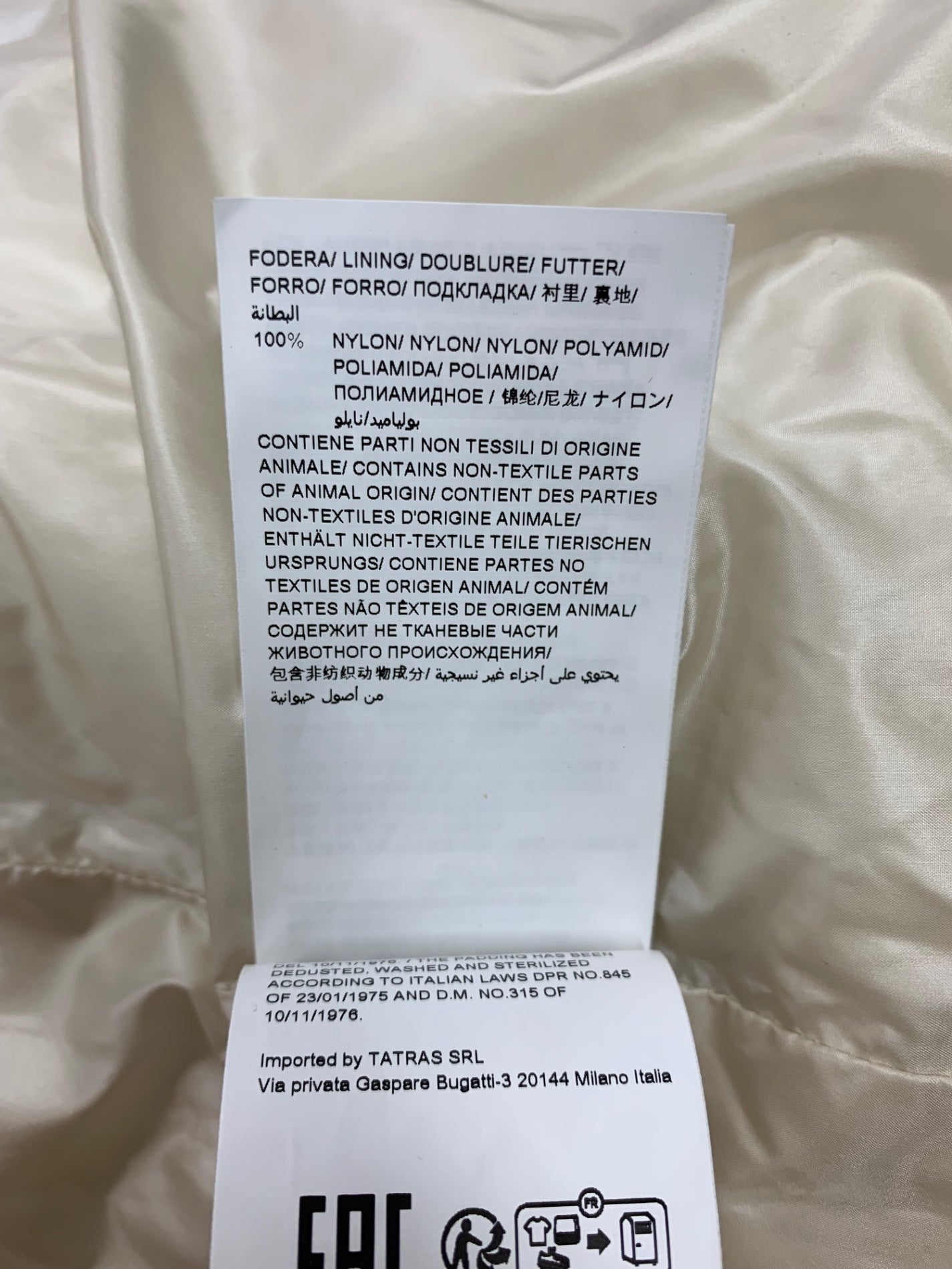 タトラス LARALI LTLA24A4236-D ダウンジャケット 01 ホワイト ララリ IT41ELEKYJHN