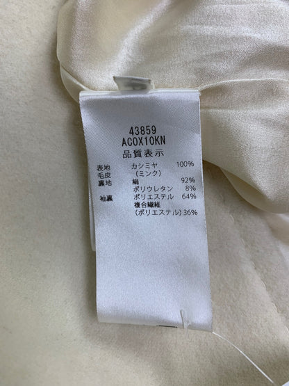 フォクシーブティック Coat Aria 43859 コート 38 アイボリー ミンク×カシミヤ ITX181M8Q6CY
