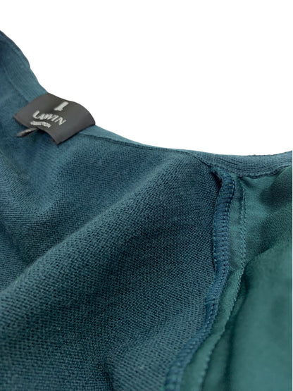 ランバンコレクション メリノウール チュールドッキングカーディガン 2505842 38 グリーン 25AW ITQDKP92JFFR