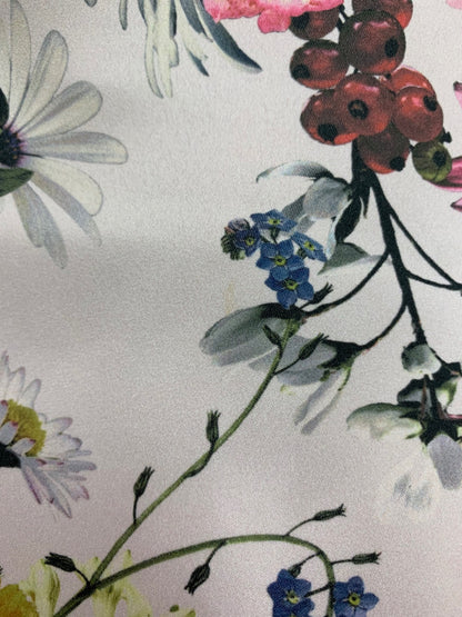 エムズグレイシー 811501 ワンピース 36 ピンク サテン 花柄 ITME05V71DTR