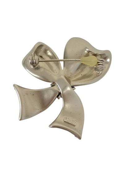 フォクシーブティック ブローチ シルバー リボン ラインストーン ITD7YJLPMWM8