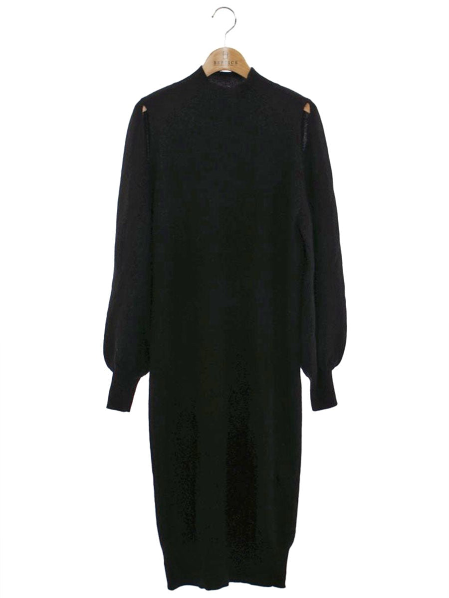 セルフォード CWN0195080 ワンピース 38 ブラック カシミヤ パフスリーブ ITK42698UZVC