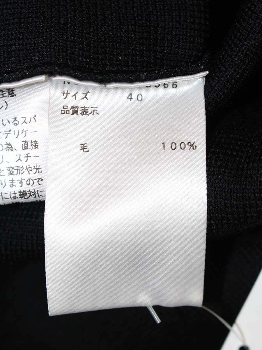 エムズグレイシー One point Hi-Neck Knit 818566 ニット セーター 40 ブラック ITHVOJTZDQKO