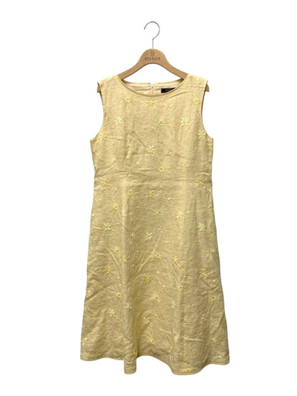 フォクシーブティック Dress Bloom 41264 ワンピース 42 イエロー 麻 リネン フラワーモチーフ 2024年増産品 IT6DH6G6ZHMI
