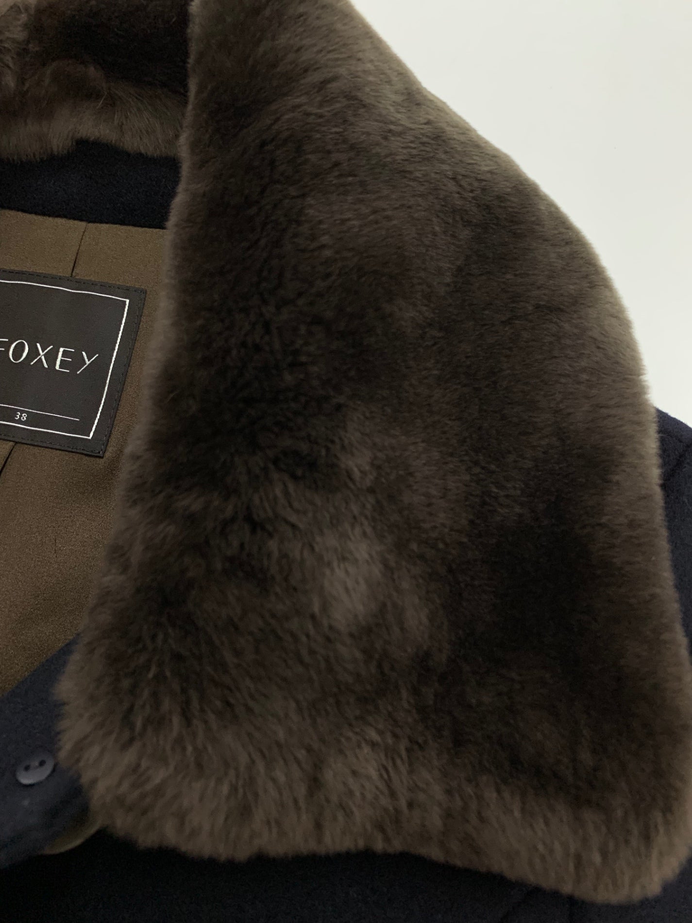 フォクシーブティック Coat Slender Shape 34820 コート 38 ネイビー ヌートリアファー ITLJDX2FNEDT