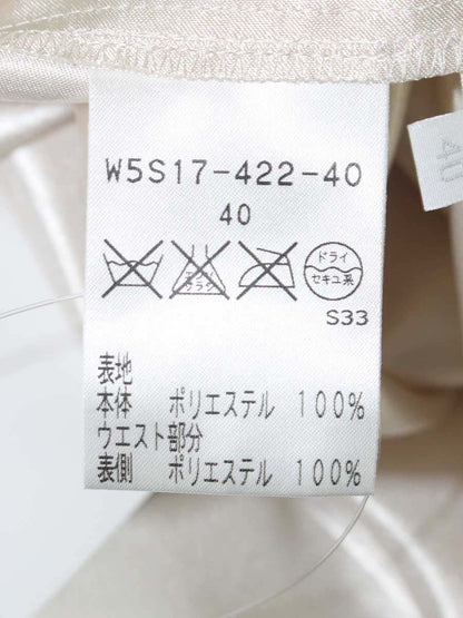 トゥービーシック W5S17-422-40 スカート 40 ベージュ プリーツ ウエストゴム IT65ES71ZTXS