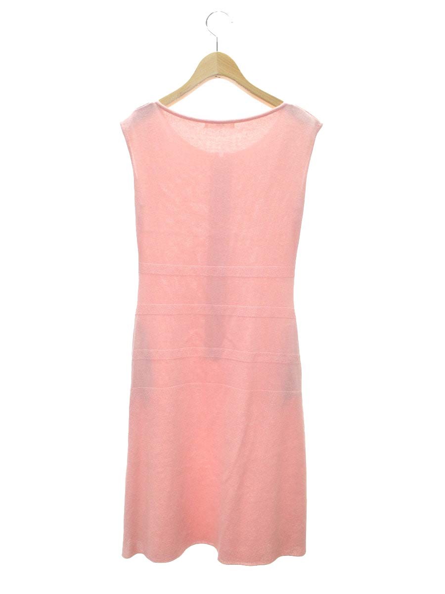 ルネ 6822630 ニットワンピース 34 ピンク フロントジップ リング クルーネック IT4HHBSNWZIC 【SALE】