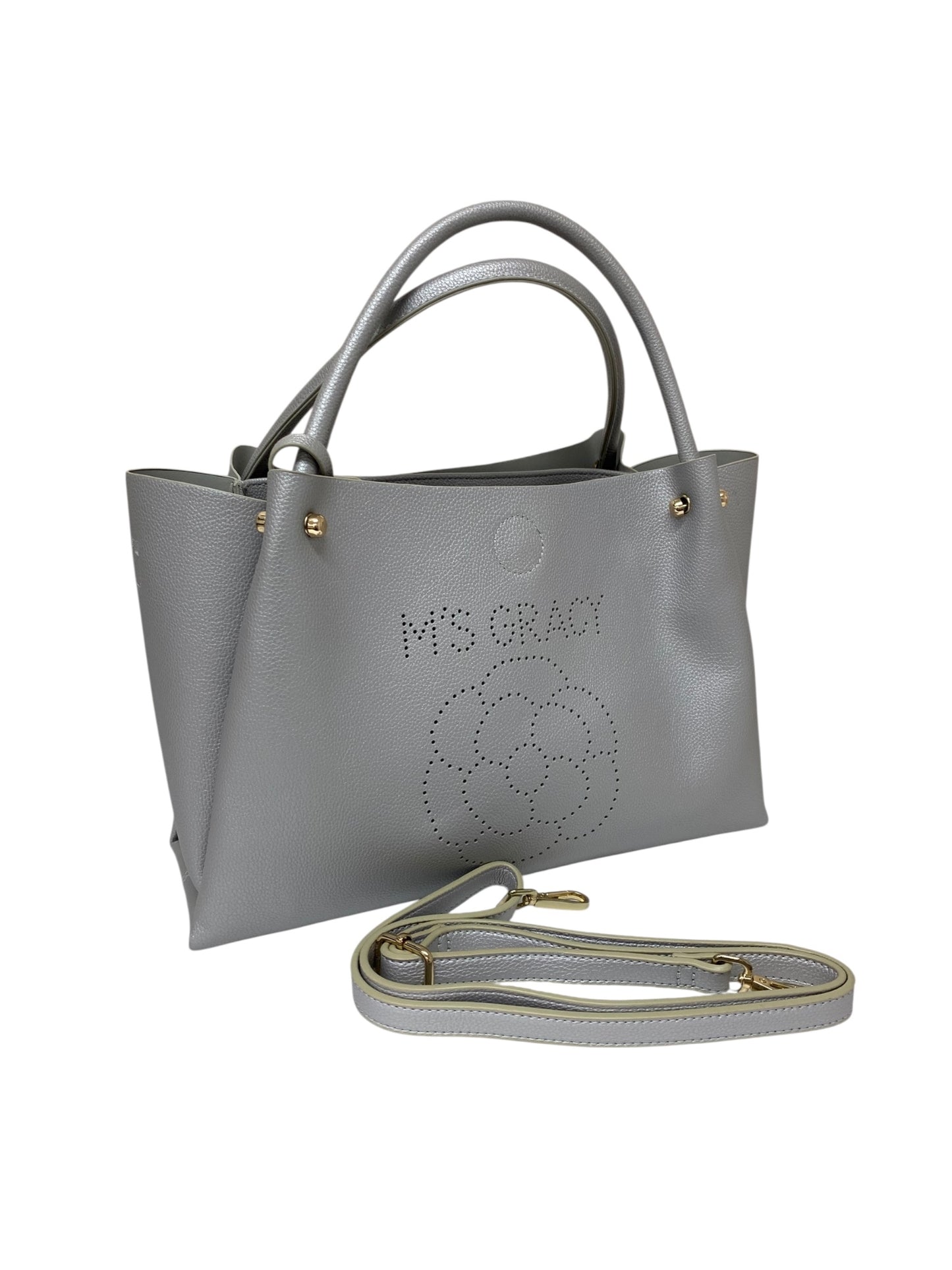 エムズグレイシー Punching Bag 994310 ハンドバッグ シルバー ITCYKZU5XJHC