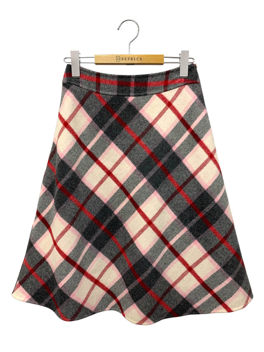 エムズグレイシー リバーシブルフレアースカート 217622 36 レッド ITGV9LT32RPK