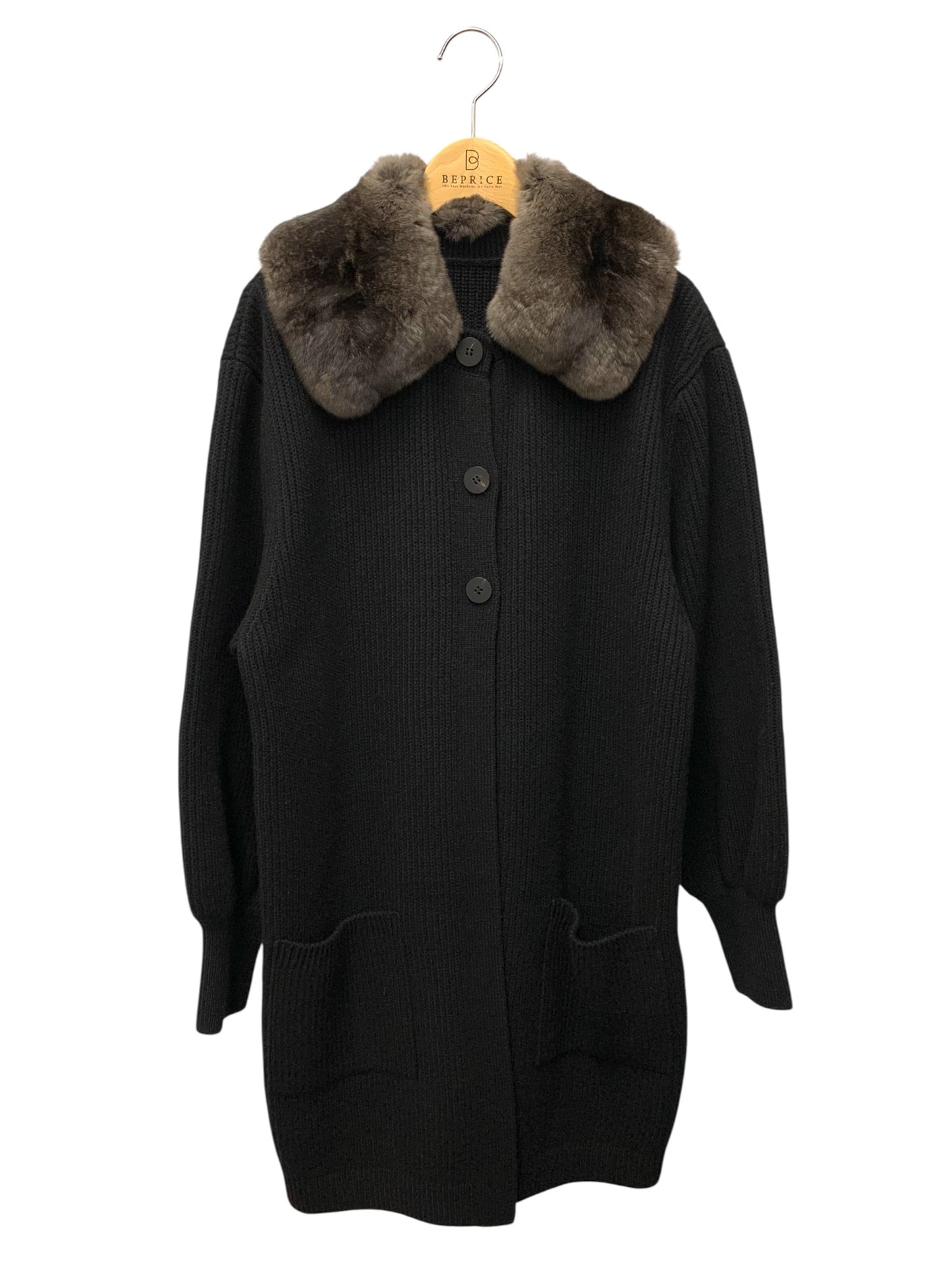 フォクシーブティック Knit Coat 41752 コート F ブラック チンチラ ITCQCX5Z12XH
