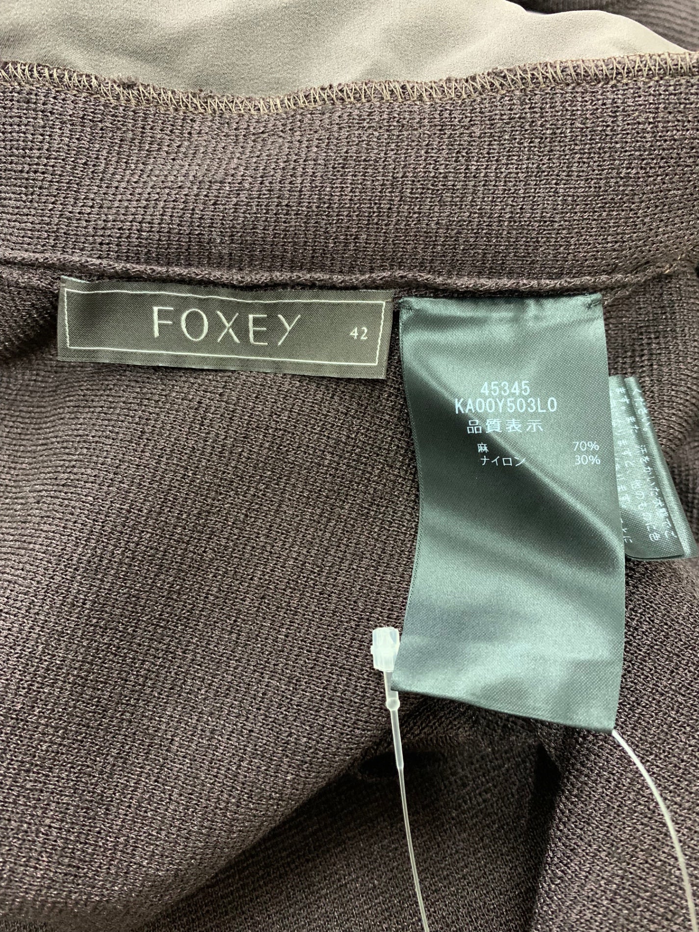 フォクシーブティック Knit Dress Quartz 45345  ワンピース 42 ブラウン ニット フラップ ITPV3YHFDO66