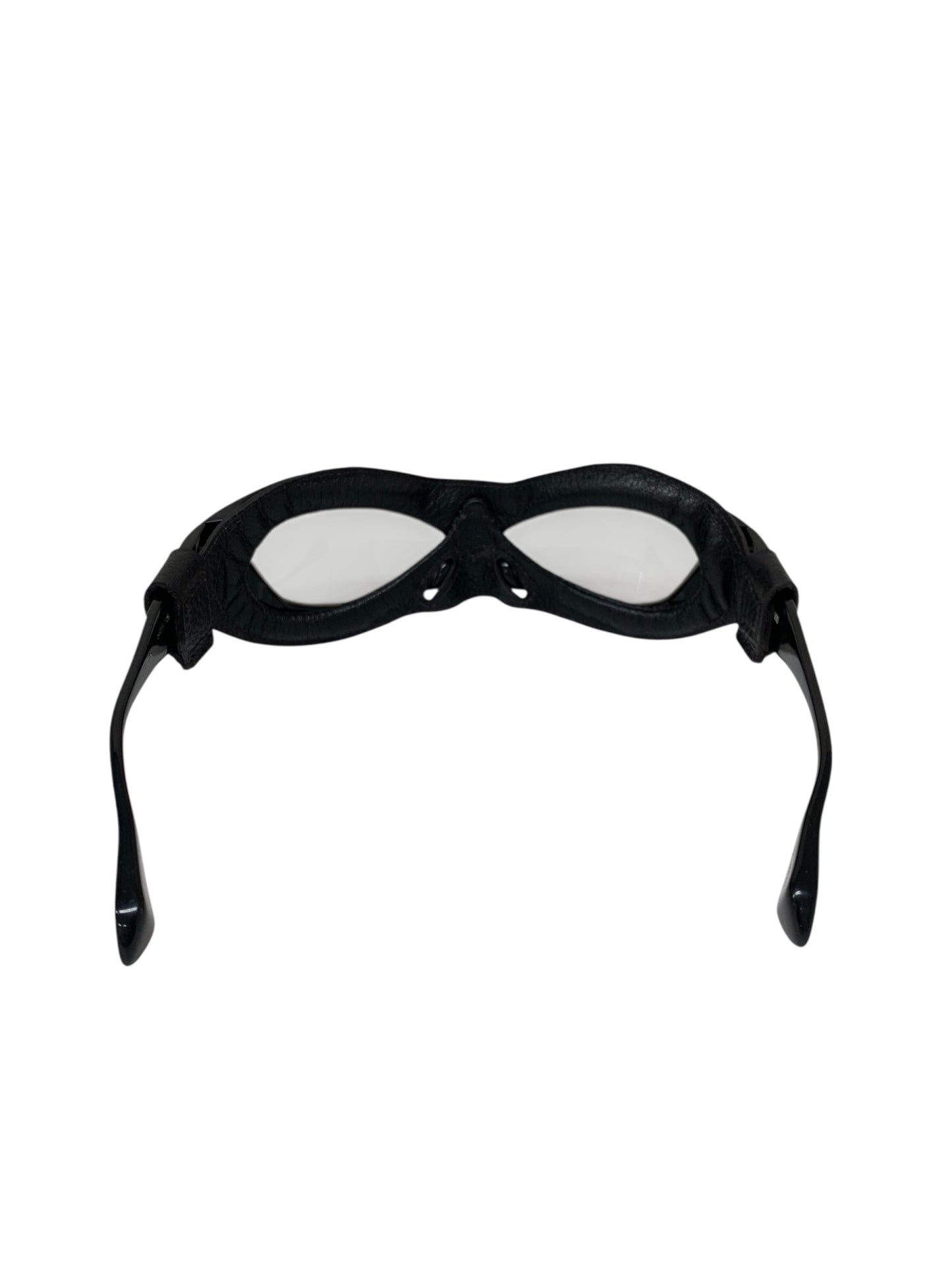 ファクトリー900 FA-160 メガネ ブラック ゴーグルシリーズ 本革フード付き セルフレーム フルリム ITKVWJ3XJBB4