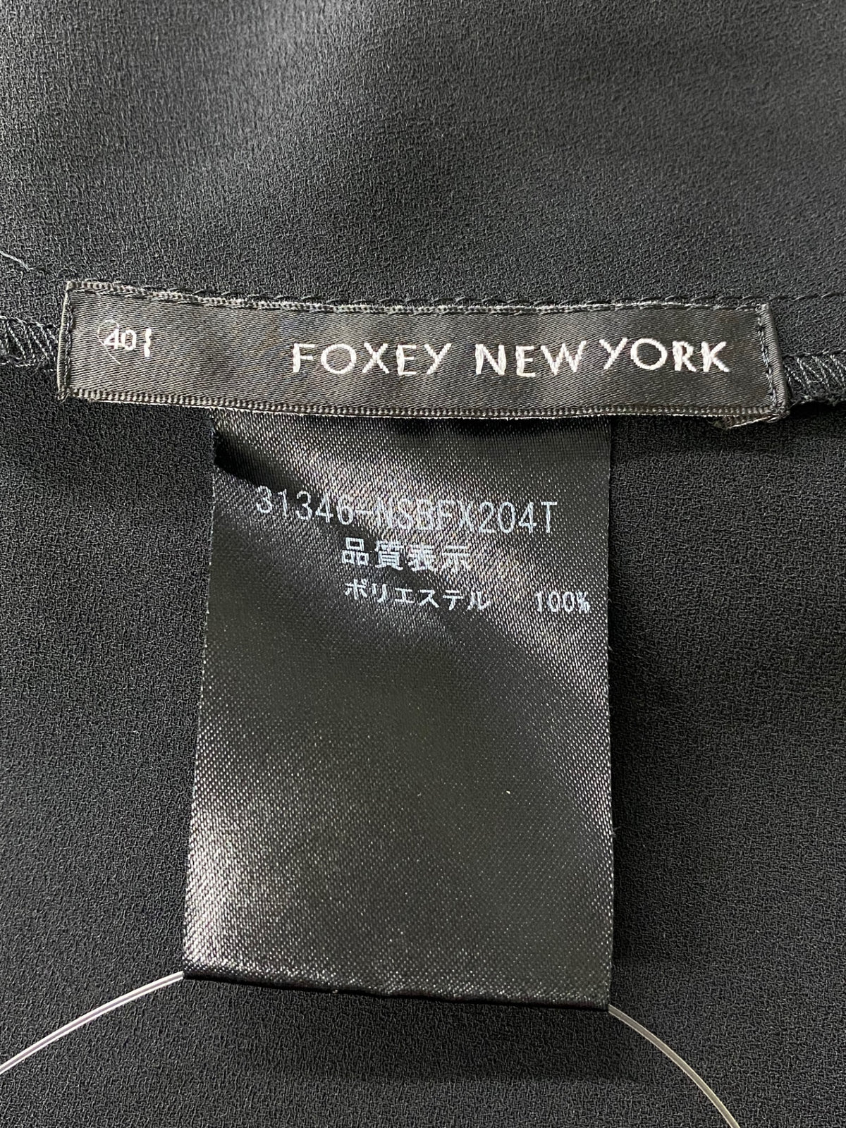 フォクシーニューヨーク Airシフォン 31346 シャツ 40 ブラック IT9OSCKJBAKC