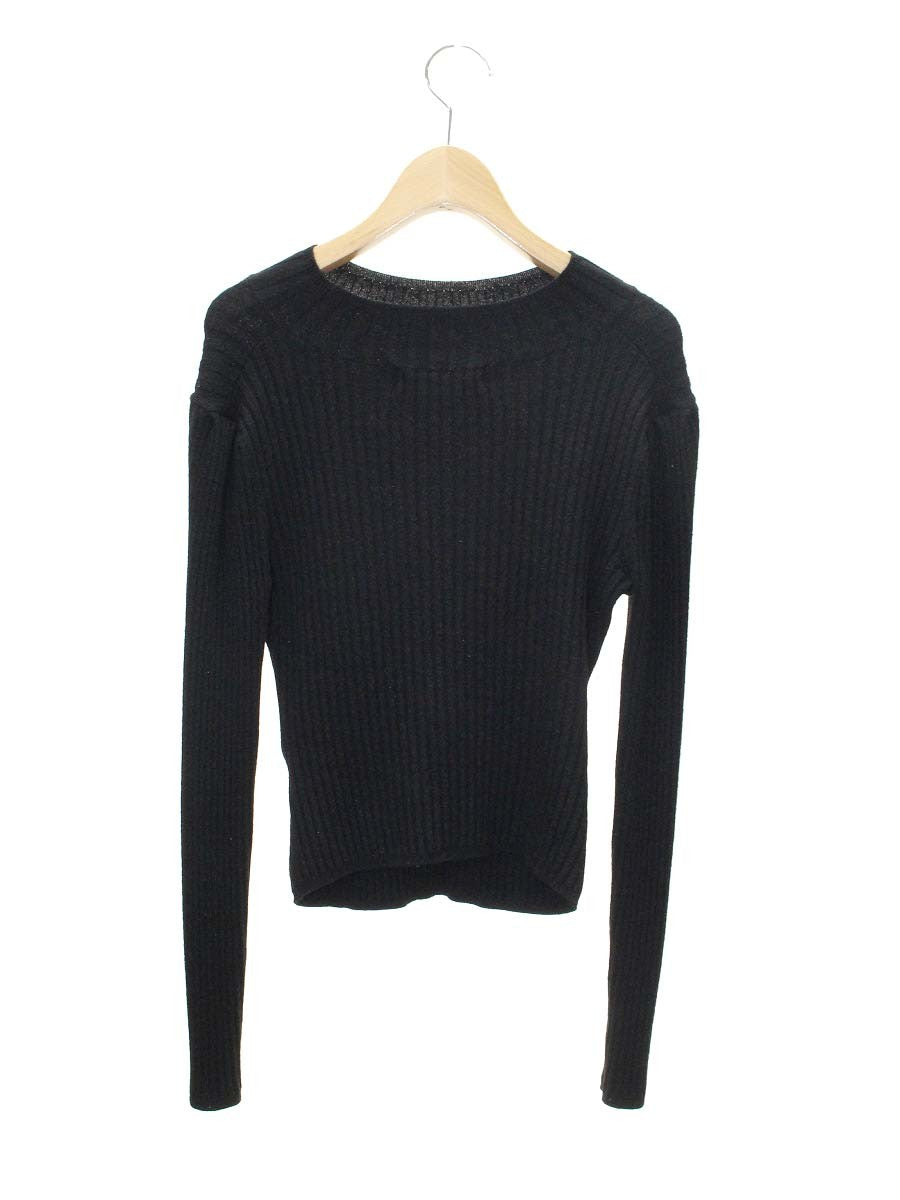 エムズグレイシー 118622 ニット 38 ブラック ウール リボン ITMWUDDIEGM8