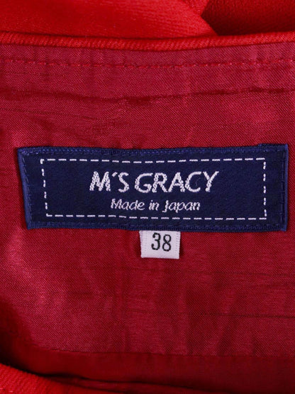 エムズグレイシー 117617 スカート 38 レッド フレア IT254K1GVX1S