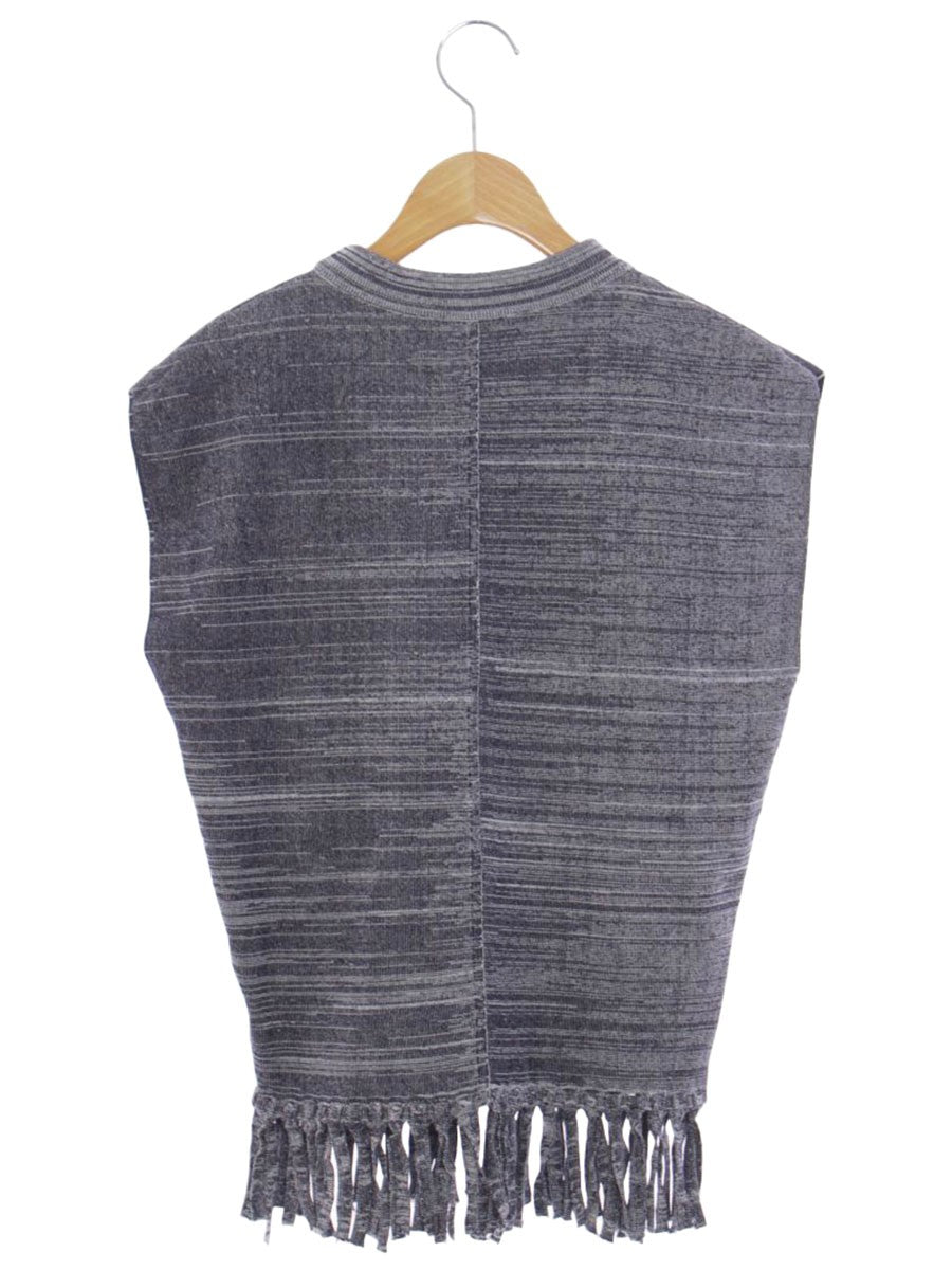 クロエ CHC19SMH0869091K ニットベスト タッセル XS ブルー/ホワイト IT0HHENW2LV6