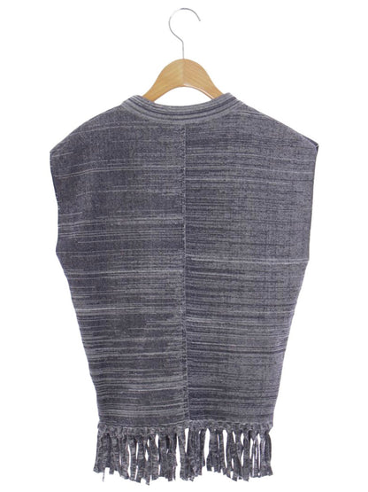 クロエ CHC19SMH0869091K ニットベスト タッセル XS ブルー/ホワイト IT0HHENW2LV6