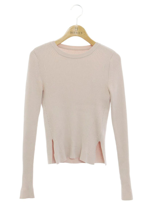 フォクシーブティック ニットトップ ベーシックリブ 38091 セーター 38 ピンク IT4J4M25LPJS