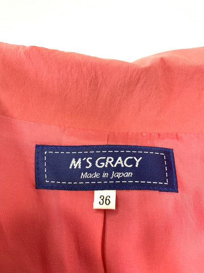 エムズグレイシー フリルテーラードドレスコート 219102 36 ピンク ITAWX8ZR6IRC