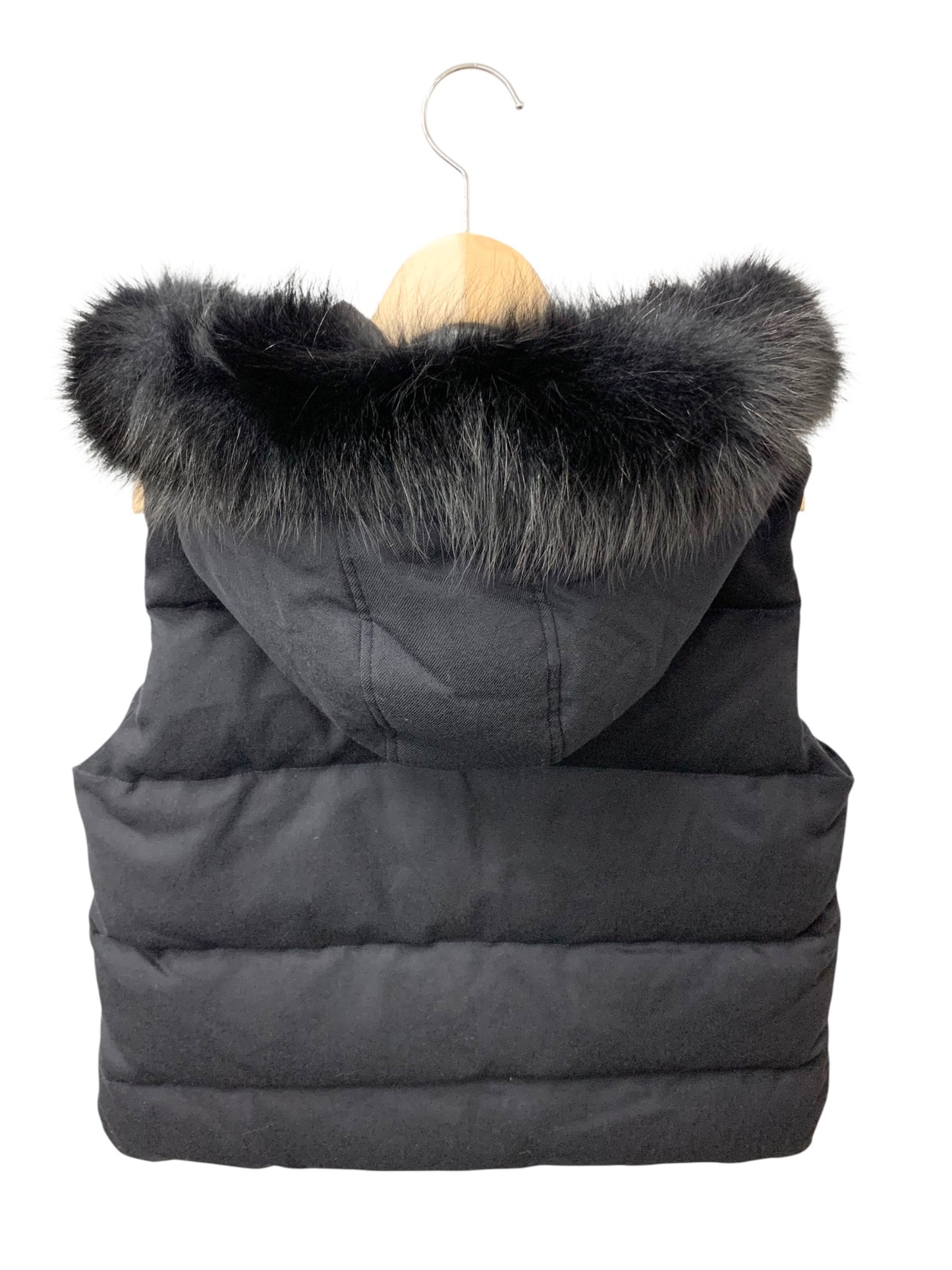 フォクシーブティック Chaleur  42362 ダウンベスト 42 ブラック フォックスファー IT5PKOSPE284