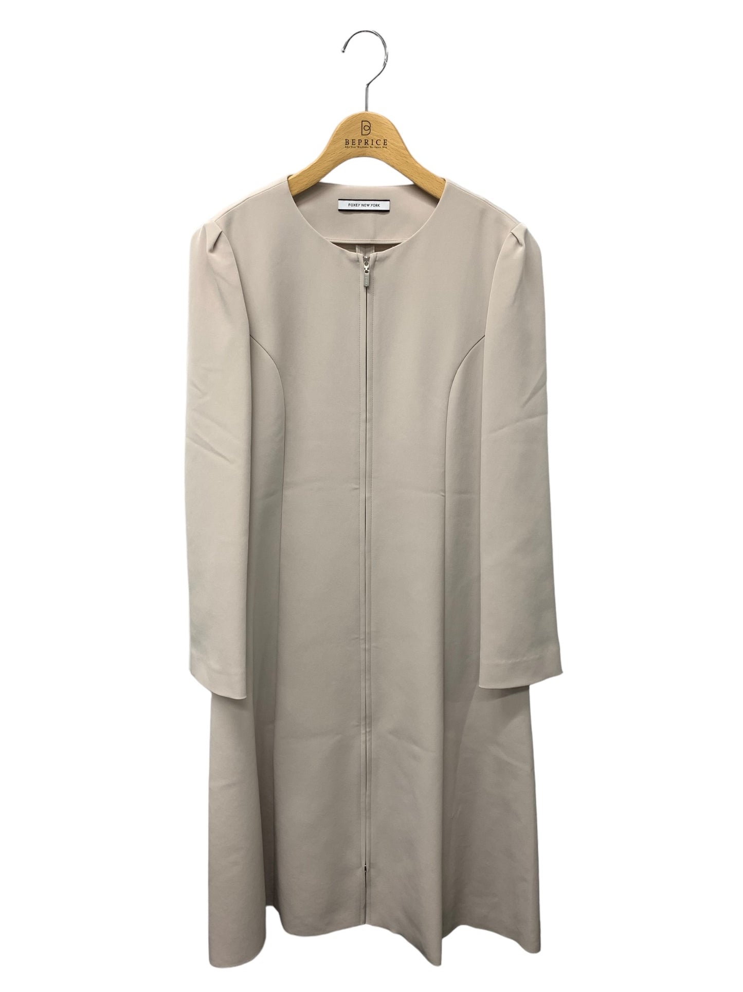 フォクシーニューヨーク Coat Cafe Creme 43295 40 グレージュ コート カフェクレーム ITW7HWR98VWA