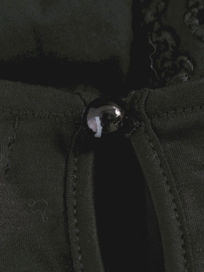 エムズグレイシー 刺繍入りチュニックカットソー 415333 トップス 38 ブラック フラワーモチーフ ITMQJDQVLDRW