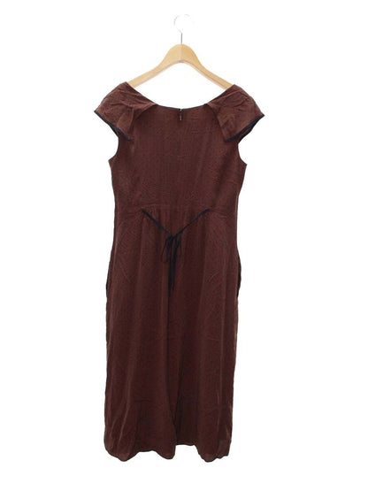 トッカ LAVENDER Ipeker Print ドレス OPTUBM0145 ワンピース 4 ブラウン ドット フリル リボン ITD0AZMB0E2Q