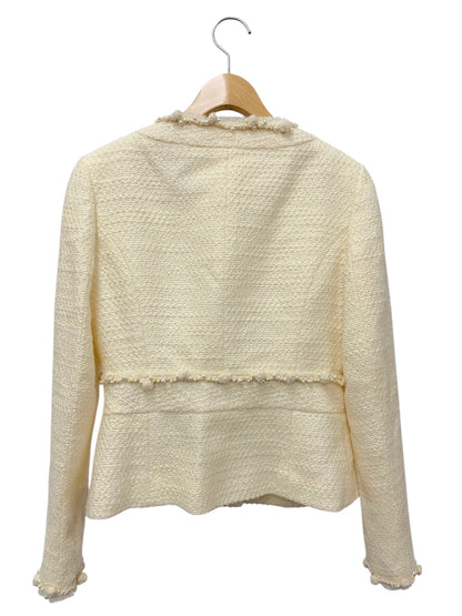 ルネ リミテッドエディション 6043550 ジャケット 36 アイボリー TISSUE ノーカラーツイード パール ITX410PHWV86