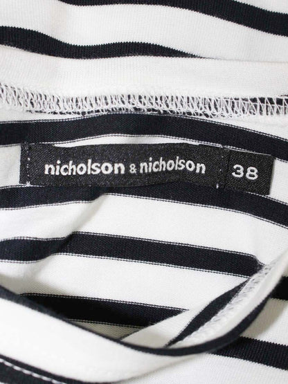 ニコルソンアンドニコルソン OCEAN-STRIPED COTTON JERSEY Ocean ST カットソー 38 ホワイト 24SS ボーダー IT6FE0V50DPO