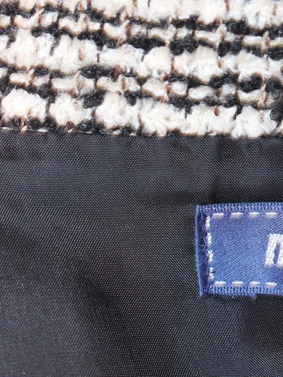 エムズグレイシー 824537 ジャケット 40 ホワイト ツイード ITBJR26ATFZO